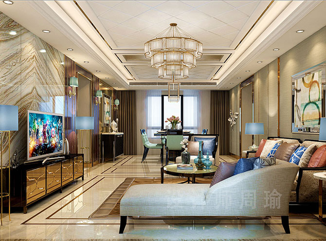 操亚洲各种大屄视频世纪江尚三室两厅168平装修设计效果欣赏